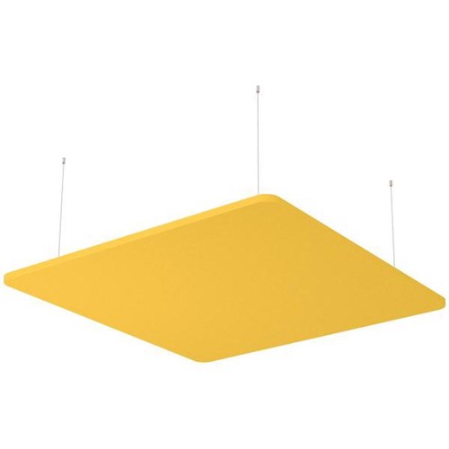 Boyd Visuals Floating Acoustic Ceiling Panel Square 1200x1200mm Yellow