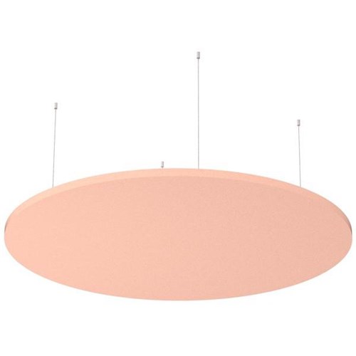 Boyd Visuals Floating Acoustic Ceiling Panel Round 1200mm Blush Pink