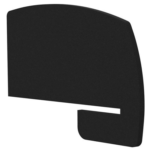Boyd Acoustic Curved Desk Divider Side Slot 800mm Black