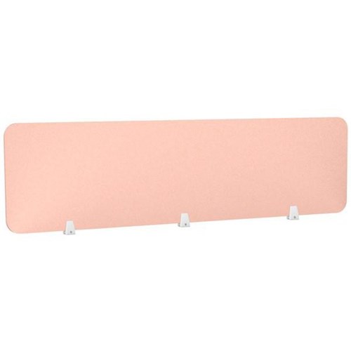 Boyd Acoustic Desk Screen 1800x400mm Blush Pink
