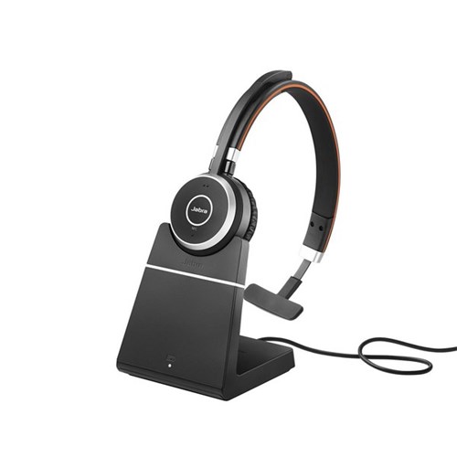 Jabra Evolve 65 SE UC Mono USB-A Wireless Headset with Link 380 and Charging Stand