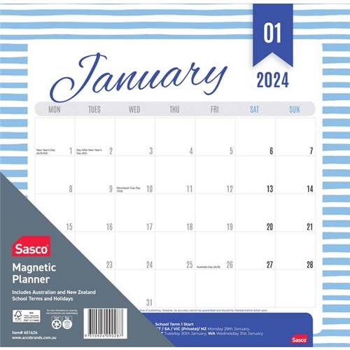 Sasco Wall Calendar 325x315mm 2024 Assorted Designs OfficeMax NZ