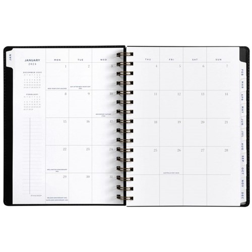 At-A-Glance A4 Diary Planner Week/Month PU 2024 Black