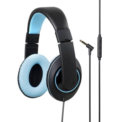 Kensington Over-Ear Wired Headphones with Inline Mic Blue