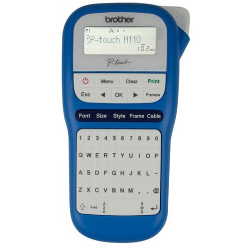 Brother P-Touch PTH110 Label Maker Labelling Machine Handheld Blue