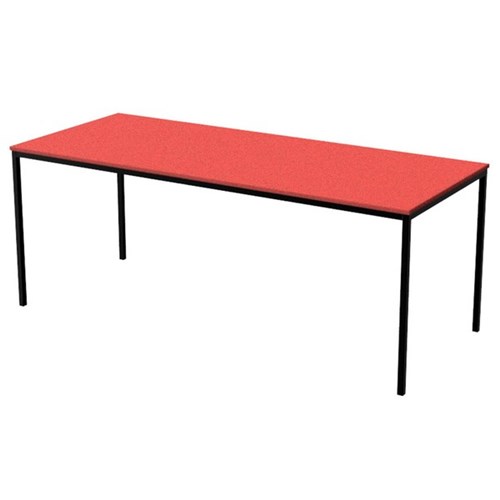 Zealand High Rectangle School Table 1800x750x700mm Red