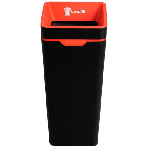 Method 60L Red Landfill Waste Bin With Open Lid
