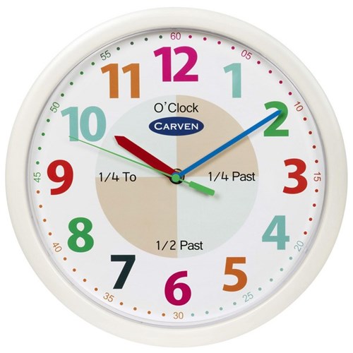 Carven Educational Wall Clock 300mm