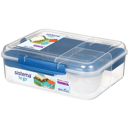 Sistema Bento Box 1.76L Healthy Eating Work Office School Lunch Box Yogurt  Pot