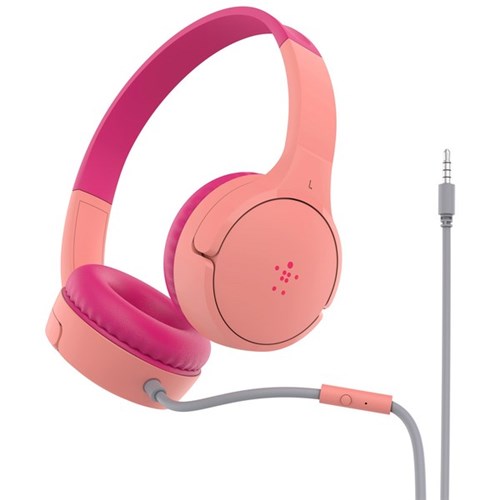 Belkin SoundForm Mini Wired Children's Headphones Pink