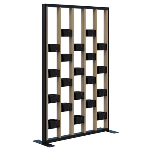 Connect Freestanding Plant Wall Room Divider 1200x1890mm Classic Oak/Black