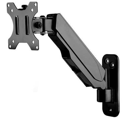 Digitus Gas Spring Single Wall Mount Monitor Arm 17 To 32 Inch Black