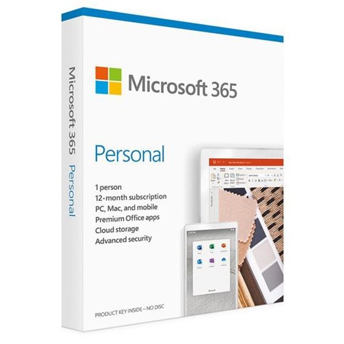 Microsoft 365 Personal Software Mac / PC 1 User One Year Subscription