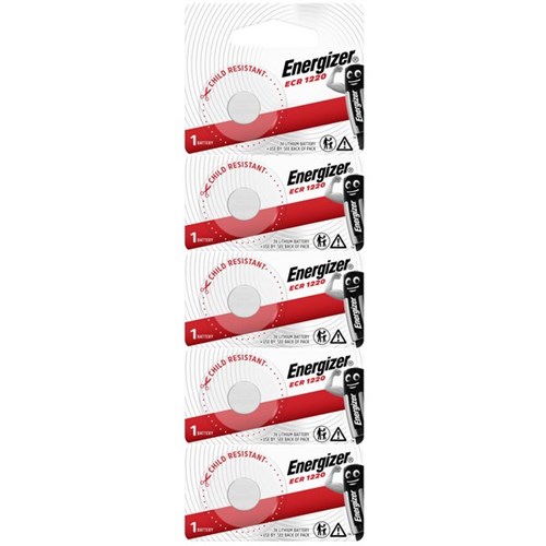 Energizer 1220 Lithium Coin Batteries, Pack of 5