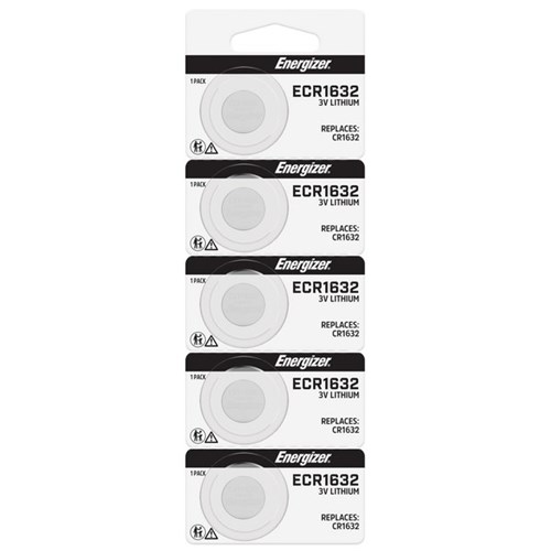 Energizer 1632 Lithium Coin Battery, Pack of 5