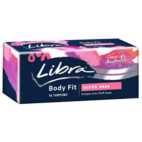 Libra Sanitary Tampons Body Fit Super, Carton of 12 Packs of 16