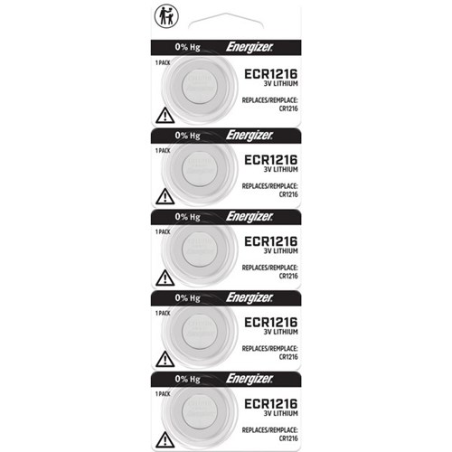 Energizer 1216 Lithium Coin Batteries, Pack of 5