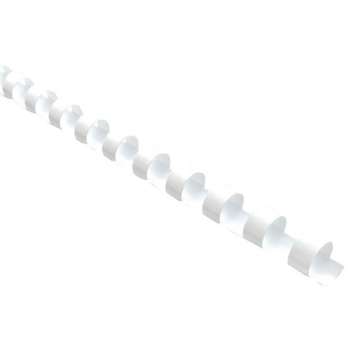 Icon 12mm Plastic Binding Coils White, Pack of 100