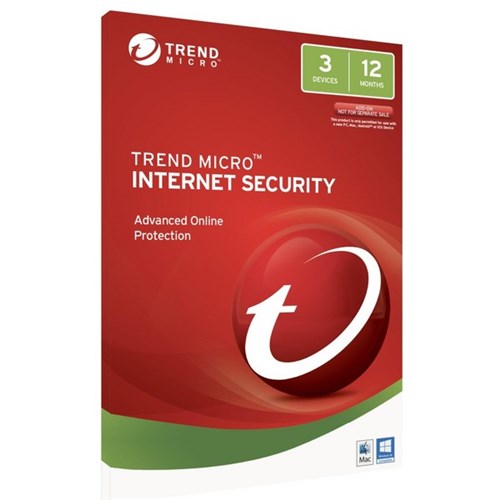 Trend Micro Internet Security Add-On (1-3 Devices) 1 Year Subscription 