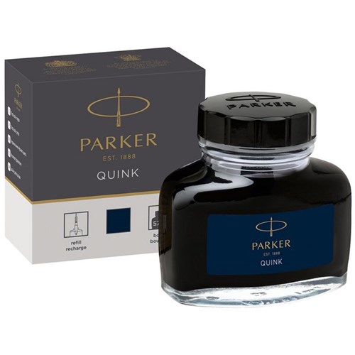 Quink Blue Black Pen Ink Refill Bottle for Parker Fountain Pen