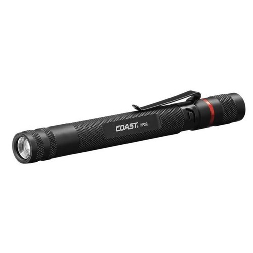 Coast HP3R Penlight Inspection LED Dual-Power Rechargeable Torch with Pocket Clip Black
