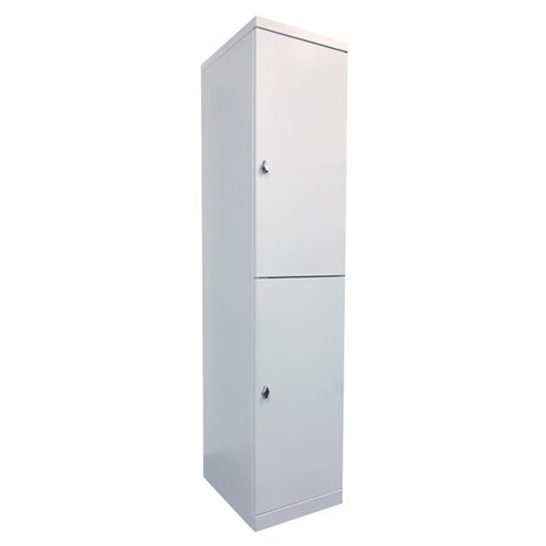Steelco 2 Door Flush Padlatch Locker 400x1890mm White