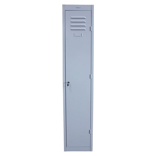 Steelco 1 Door Keylock Locker 380x1830mm Silver Grey