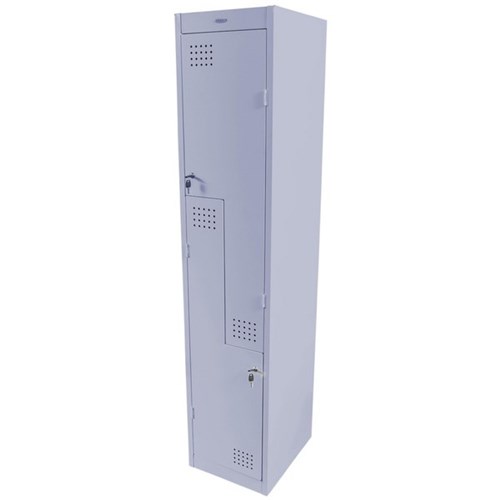 Steelco 2 Door Keylock Locker Combo 380x1830mm Silver Grey