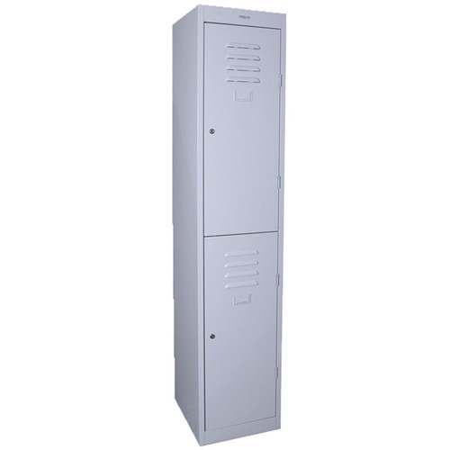 Steelco 2 Door Keylock Locker 305x1830mm Silver Grey