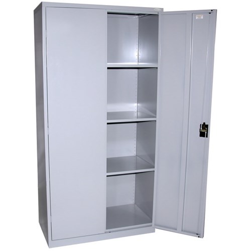 Steelco Lockable Stationery Storage Cabinet 914x1830mm Silver Grey