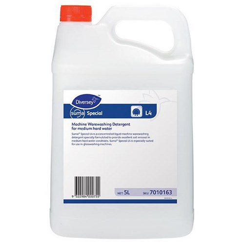 Diversey Suma L4 Machine Ware Washing Detergent 5 Litre, Carton of 2