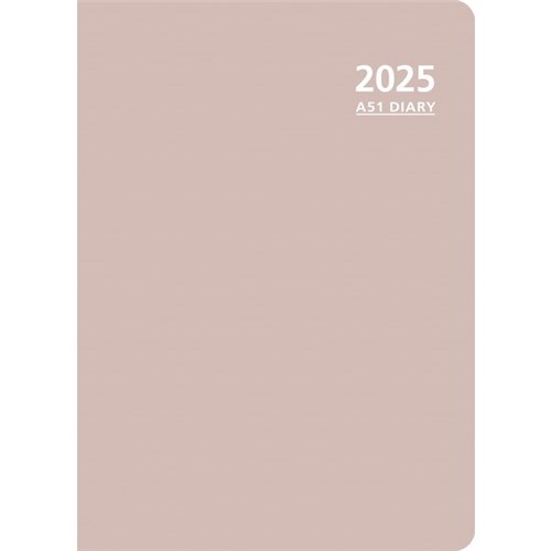 OfficeMax A51 1/2 Hour Appointment Diary A5 1 Day Per Page 2025 Peach