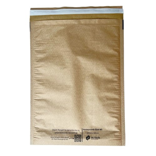 Honeycomb Paper Padded Mailer Size 5 267x381mm, Carton of 100