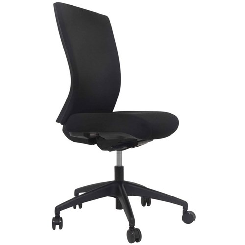 Buro Mentor Chair Upholstered Back Nylon Base Unassembled Black