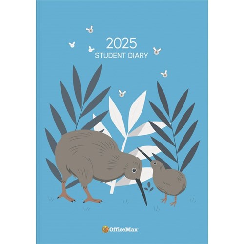 OfficeMax A53 Flexboard Cover Student Diary A5 Week To View 2025 Kiwiana