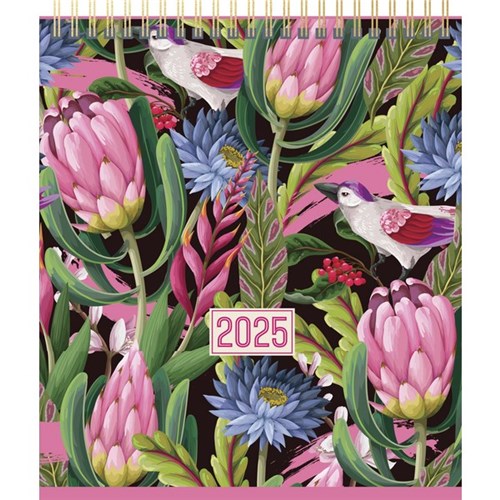 Collins Desk Calendar 2025 Birds & Bright Colours
