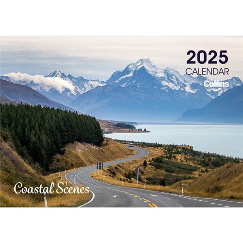 Collins Rosebank Wall Calendar A4 2025 Coastal Scenes