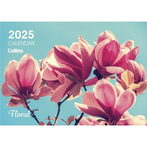 Collins Rosebank Wall Calendar A4 2025 Floral