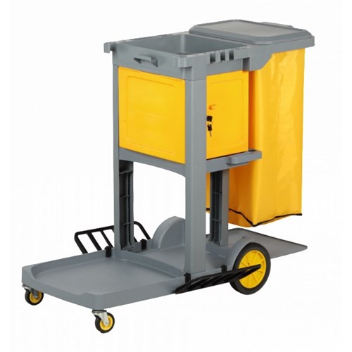 Filta Janitor Cleaning Cart with Lock Box Grey