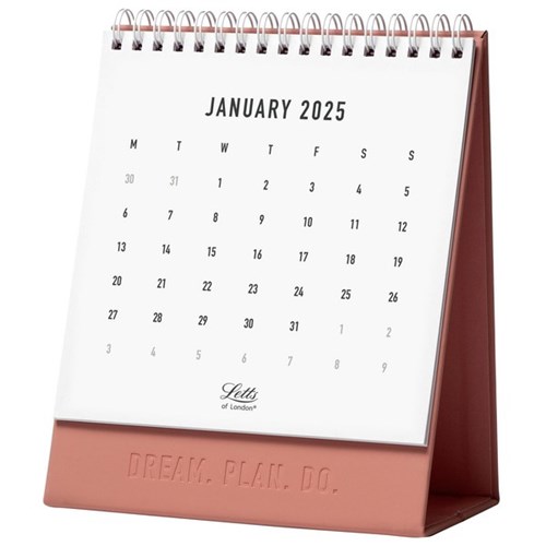 Letts of London Desk Calendar 2025 Conscious Clay 