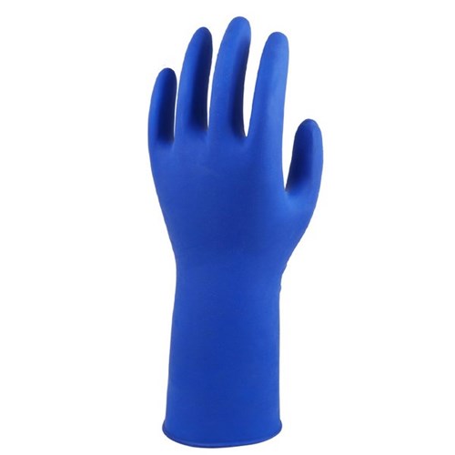 Heavy Duty Latex Gloves Blue, Carton of 10 Packs of 50