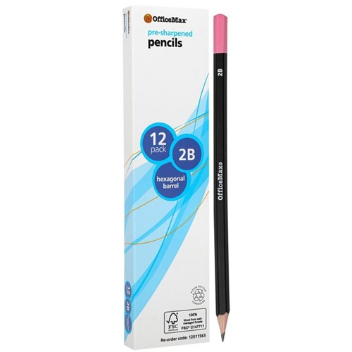 OfficeMax 2B Lead Pencils, Pack of 12