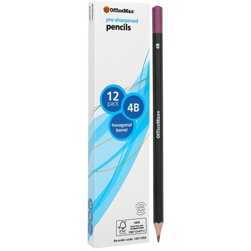 OfficeMax 4B Lead Pencils, Pack of 12