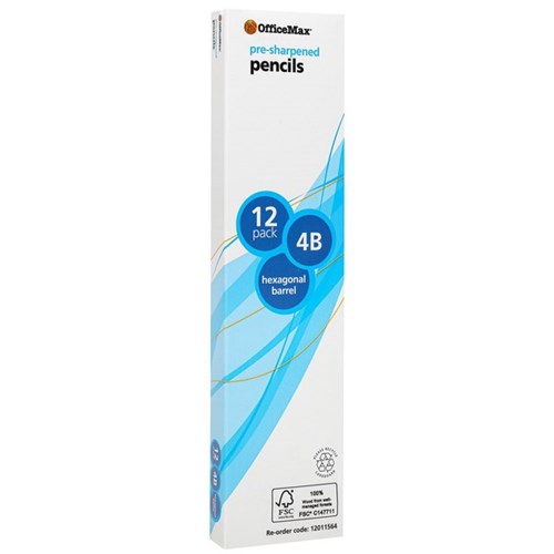 OfficeMax 4B Lead Pencils, Pack of 12