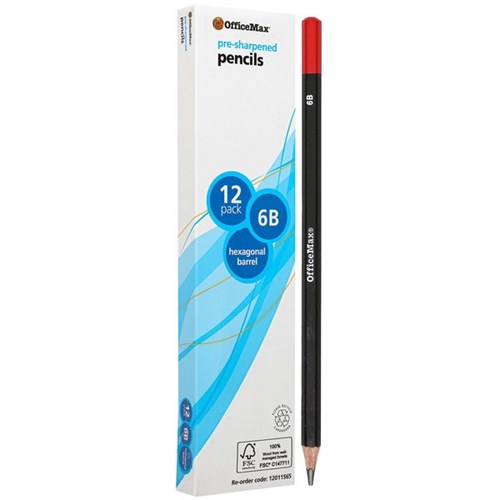 OfficeMax 6B Lead Pencils, Pack of 12