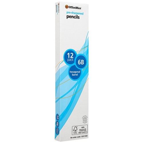 OfficeMax 6B Lead Pencils, Pack of 12