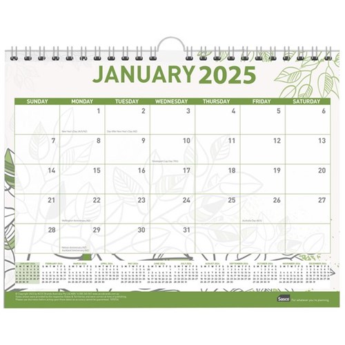 Sasco Wall Calendar Large 2025 
