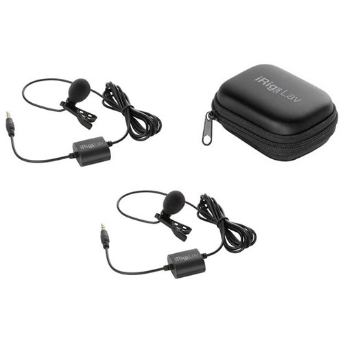 IK Multimedia iRig Mic Lavalier Mic for Smartphone, Tablets, Computers & More, Twin Pack