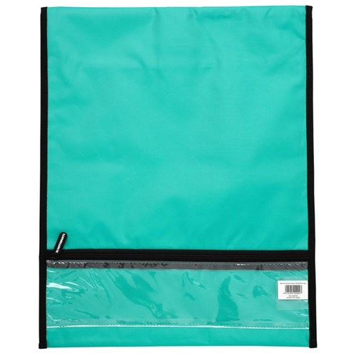 Warwick Homework Book Bag Hook & Loop Medium 290x360mm Aqua