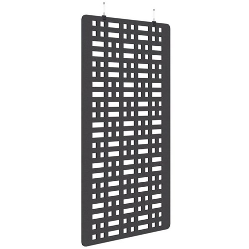Sonic Acoustic Hanging Screen 1200x2250mm Grid Charcoal Grey